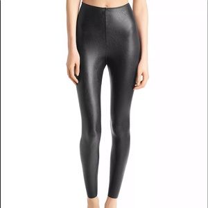 Commando control faux leather black leggings high rise